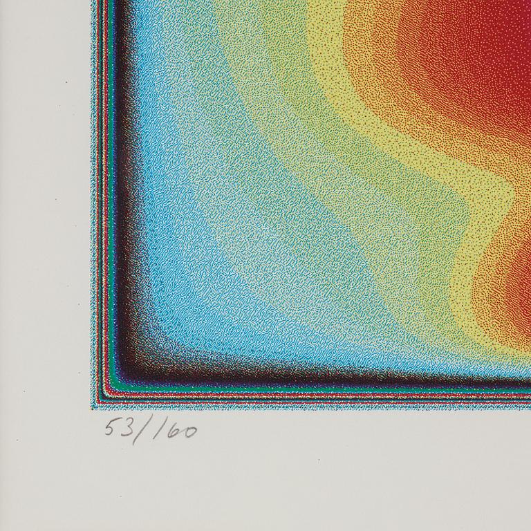 Sture Johannesson, färglitografi med prägling, 2005, signerad 53/160.