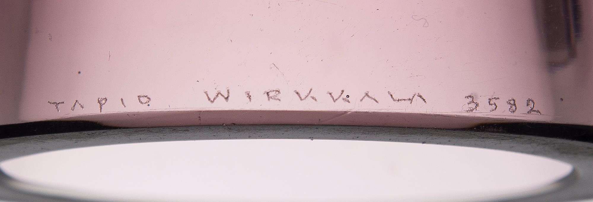 TAPIO WIRKKALA, MALJAKKO, lasia, malli 3582, signeerattu, Iittala.