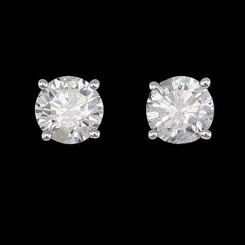 ÖRHÄNGEN, 1 par, 14K vitguld och diamanter tot ca 0.50 ct.