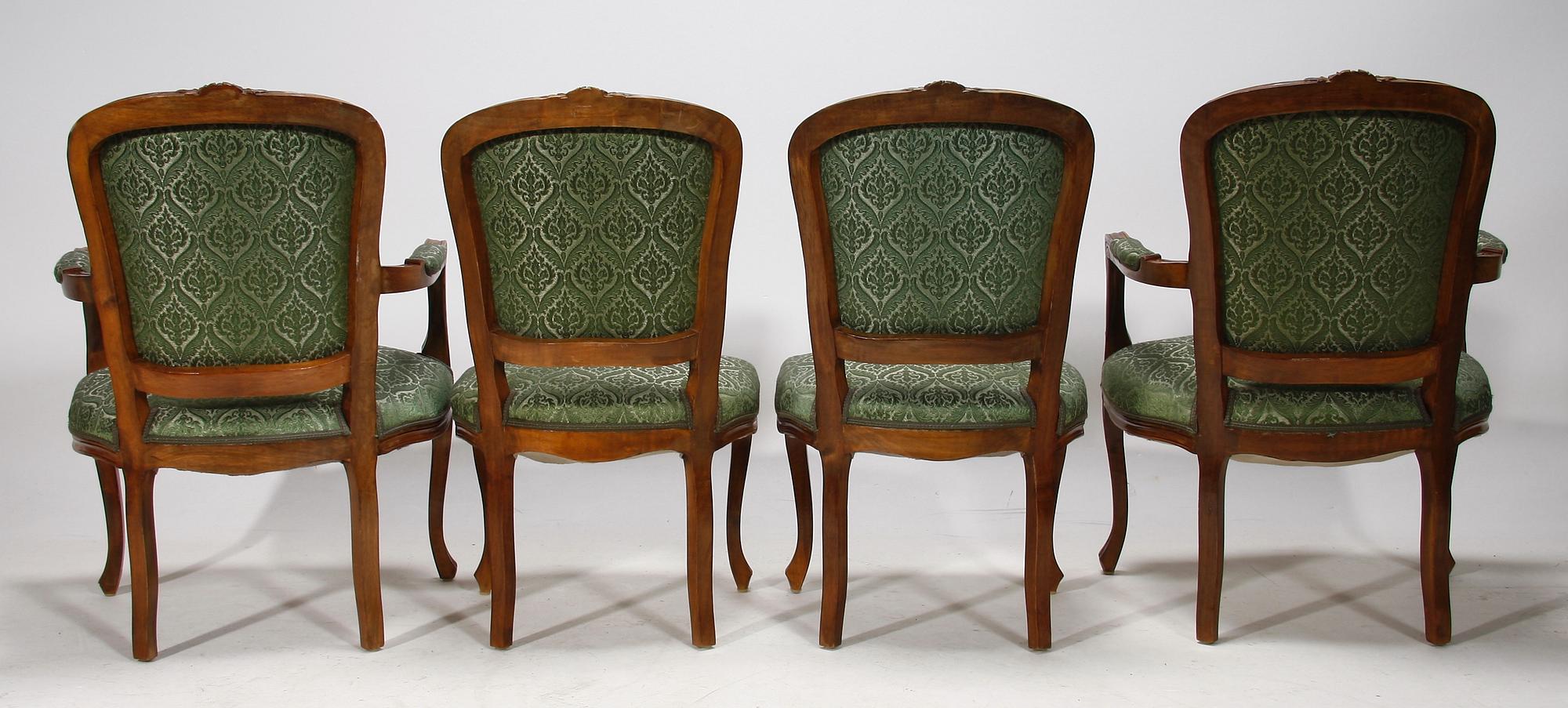 SALONGSGRUPP, 5 + 1 delar, rokokostil, 1900-talets första hälft.