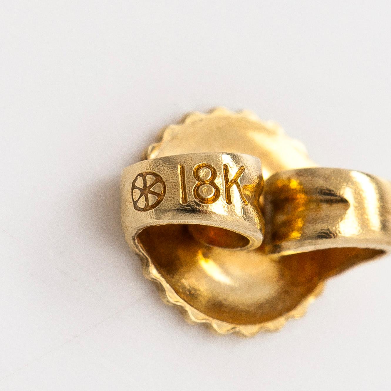 Tiffany & Co, Elsa Peretti, a pair of 18K gold and diamond 'Starfish' earrings.