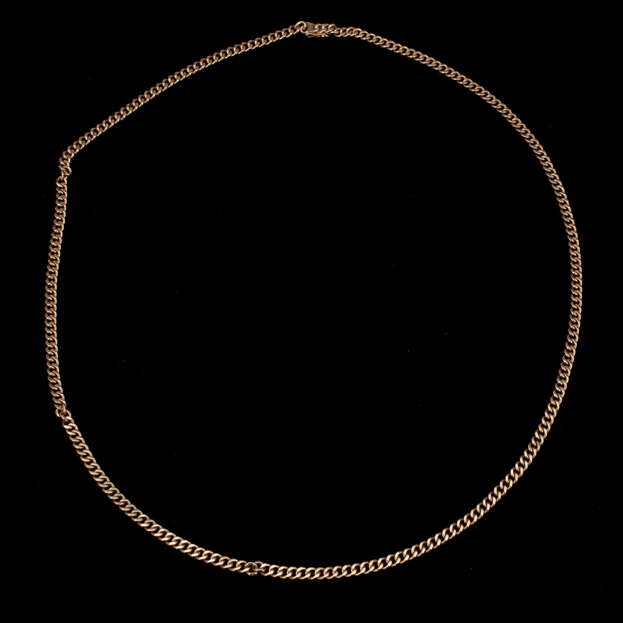 HALSKED, "pansar" 18K guld. Kultasepät Silvan Oy, Finland 1998 handgjord. Vikt 57,6 g.