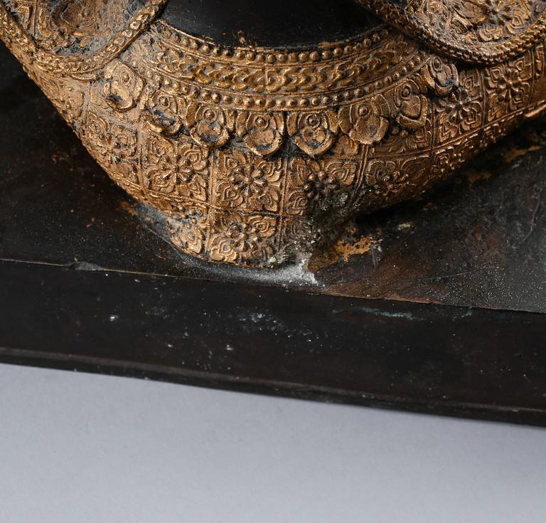 SKULPTUR, brons, möjligen Thailand, 1900-talets första hälft.