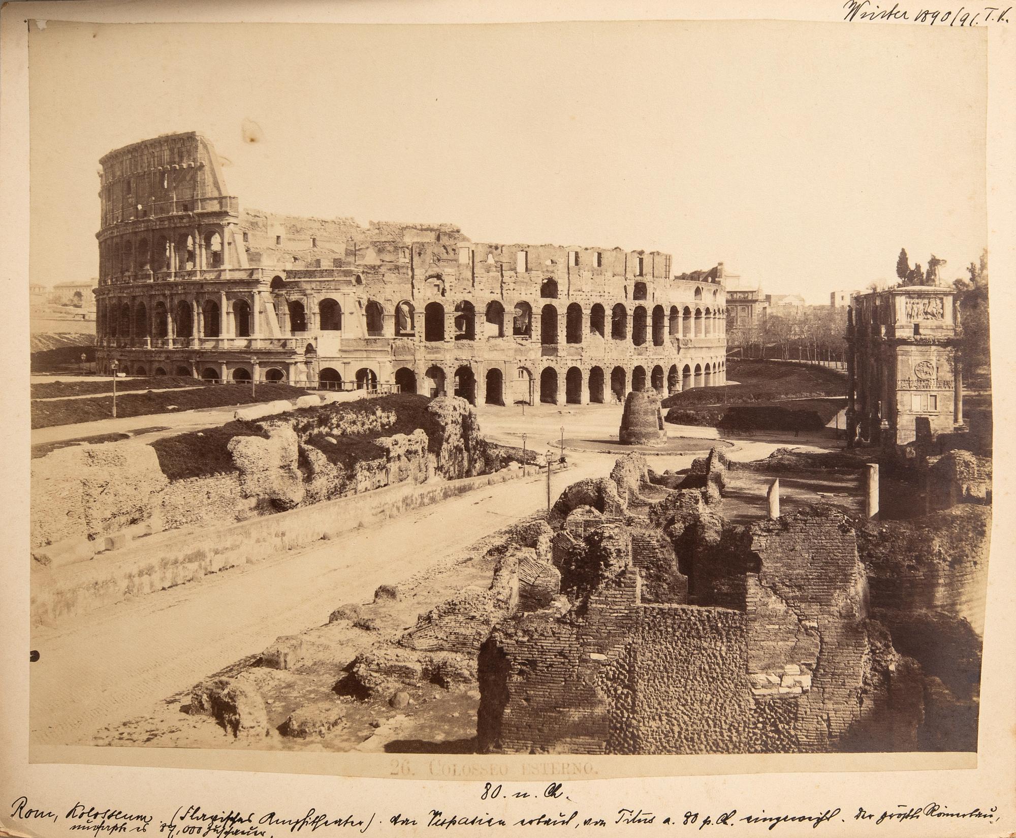 Photographs 6 boxes Forum Romanum, Rome around 1900.