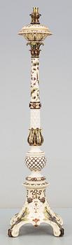 GOLVLAMPA, majolika, "Ivory", Rörstrand, 1800/1900-tal.