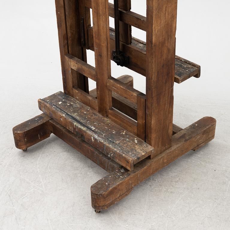 Studio easel, circa 1900.