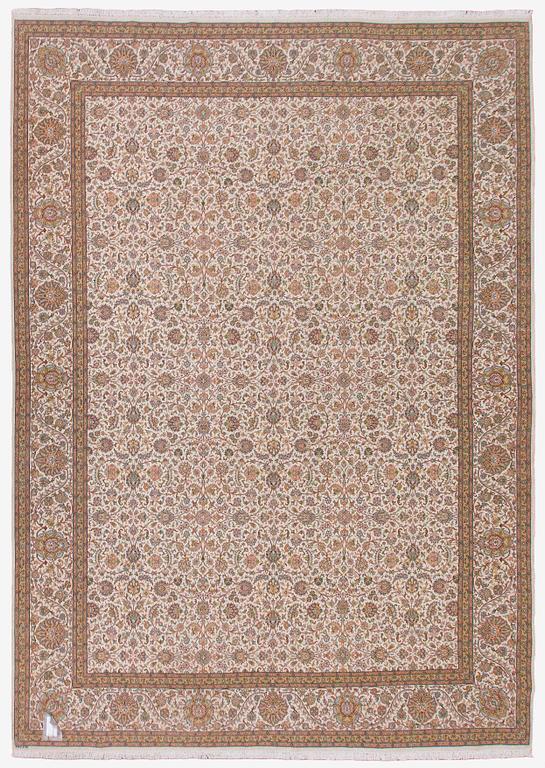 Matta, Kashmir, silkkiä, noin 312 x 425 cm.