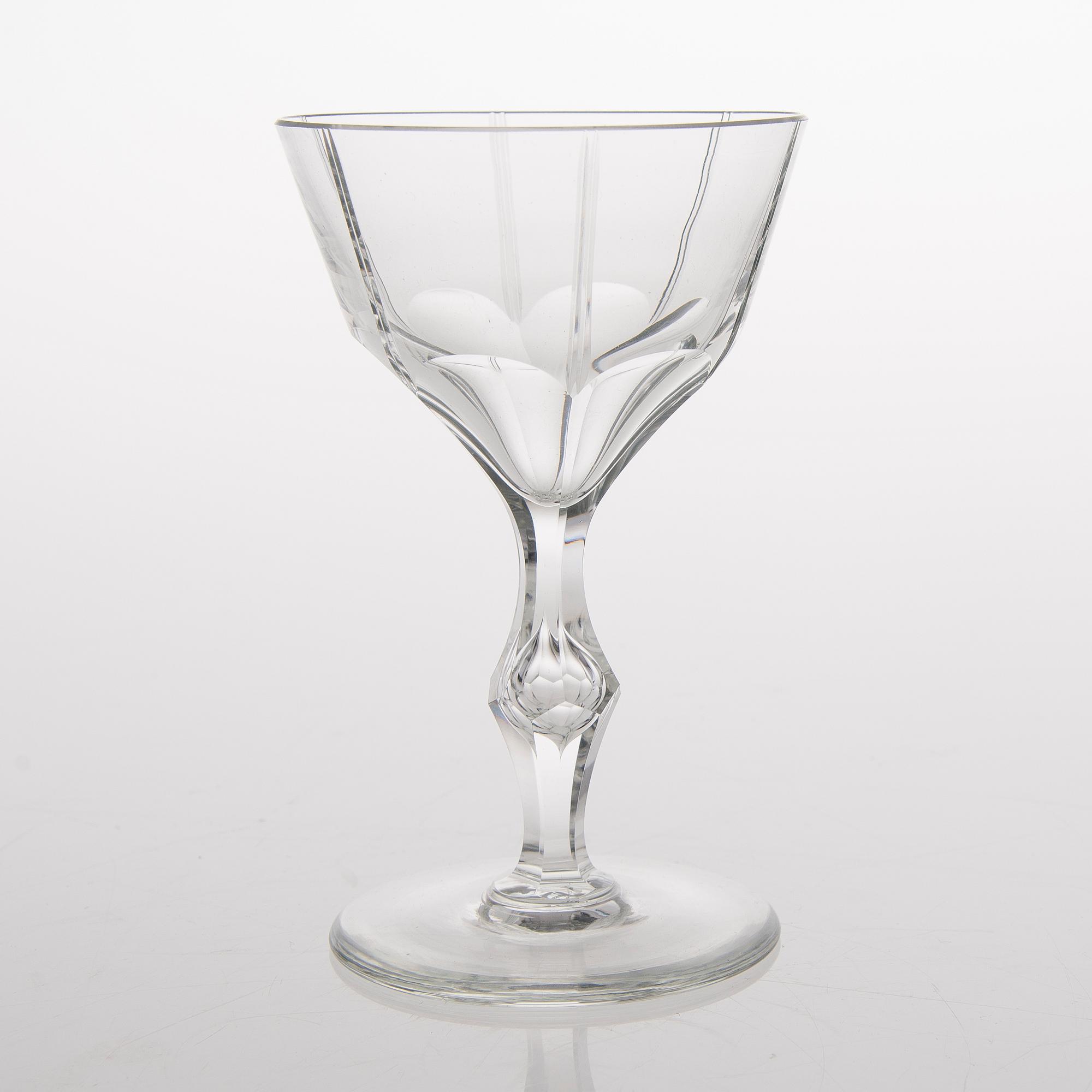 A 72-piece set of footed glassware from the first half of the 20th Century.