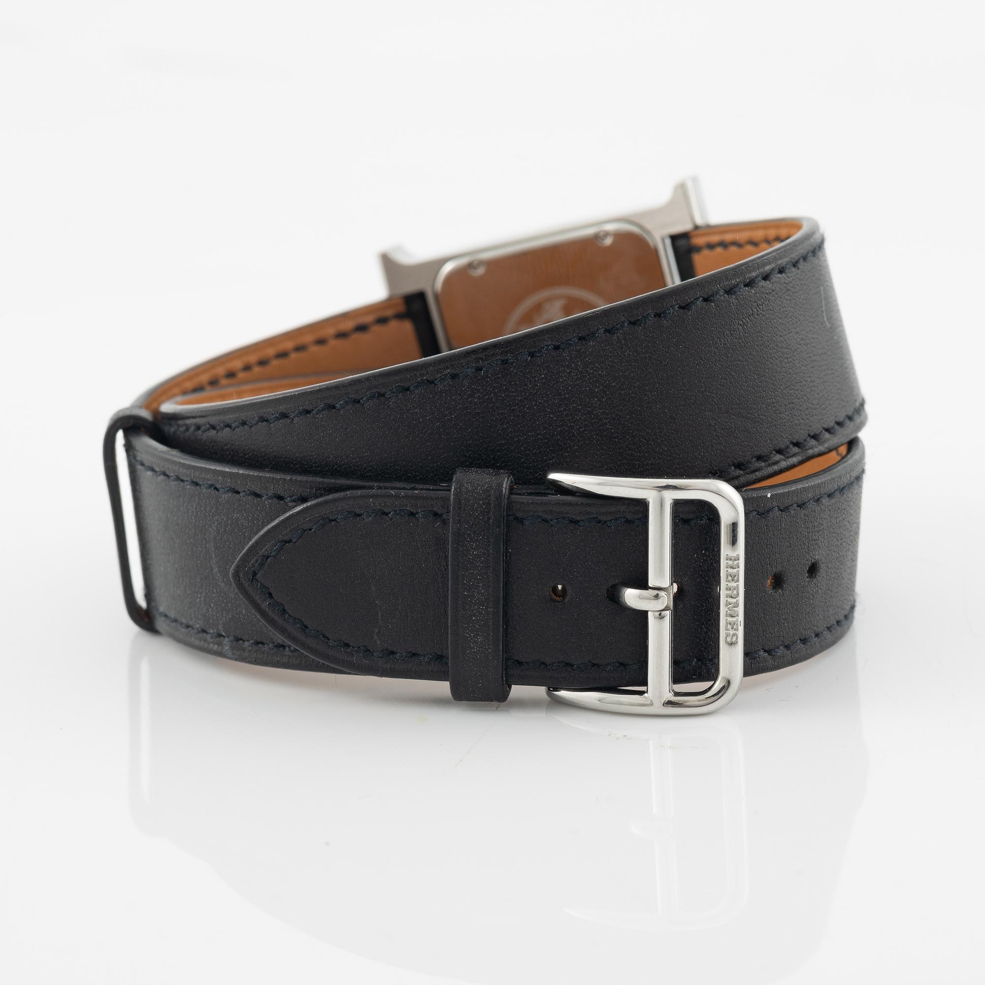Hermès, Paris, Heure H, armbandsur, 26 x 26 (35) mm.