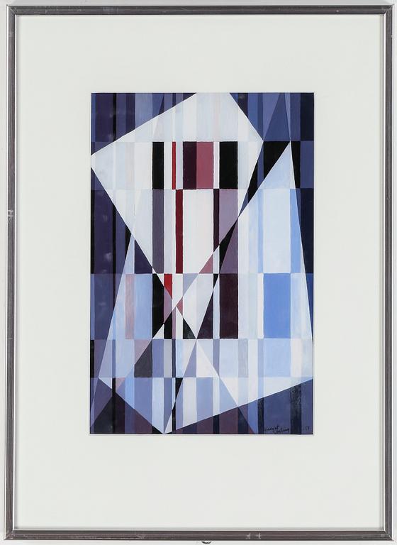 HARRIET EBELING, gouache 4 st. Signerade och daterade -58.