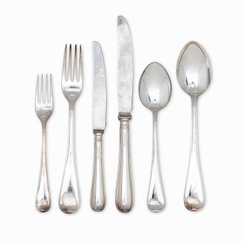 A Swedish silver cutlery set with case, model "Svensk", Lidköpings Matsilver Ab, Lidköping 1997 (60 pieces).