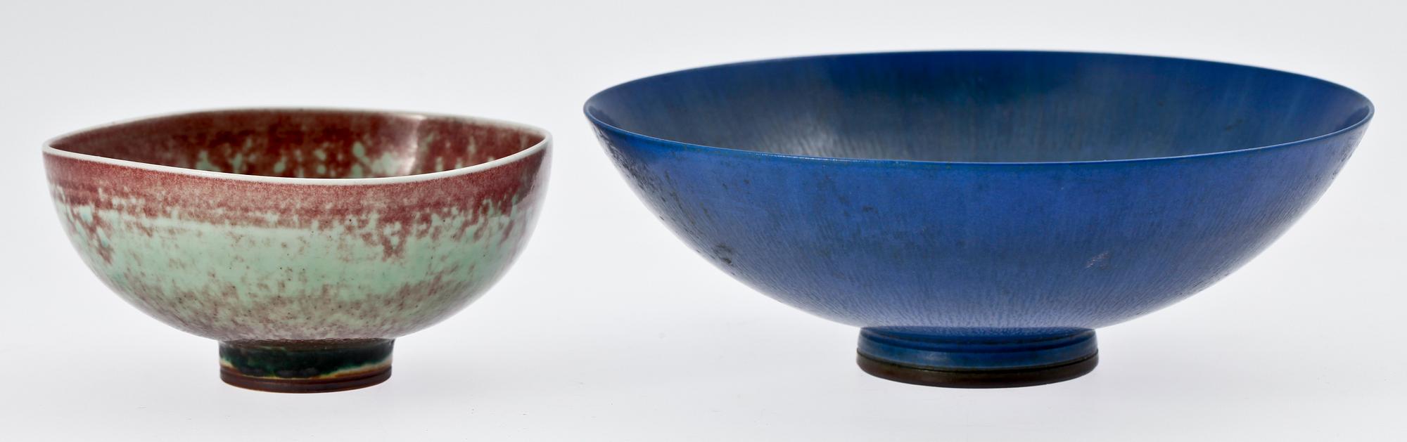 SKÅLAR, 2 st, stengods, Berndt Friberg, Gustavsberg.