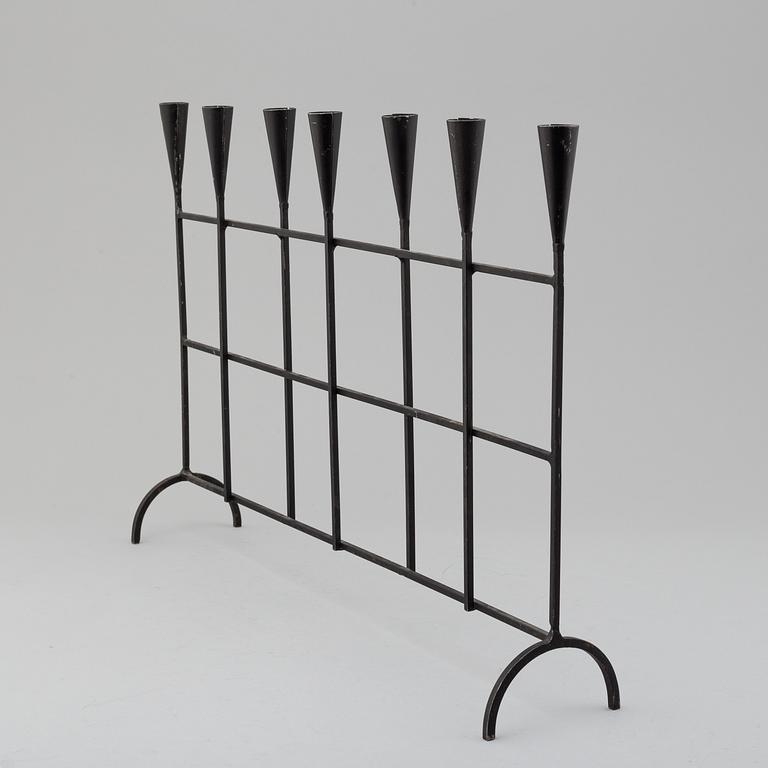 a iron candelabra, 20th century.