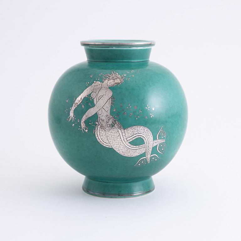 Wilhelm Kåge, an 'Argenta' stoneware vase, Gustavsberg studio, Sweden 1942.