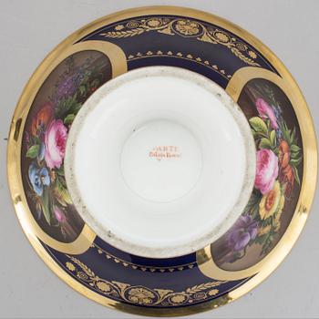 SKÅL på FOT, porslin. Darte Palais Royal No 21, Frankrike, 1800-tal.