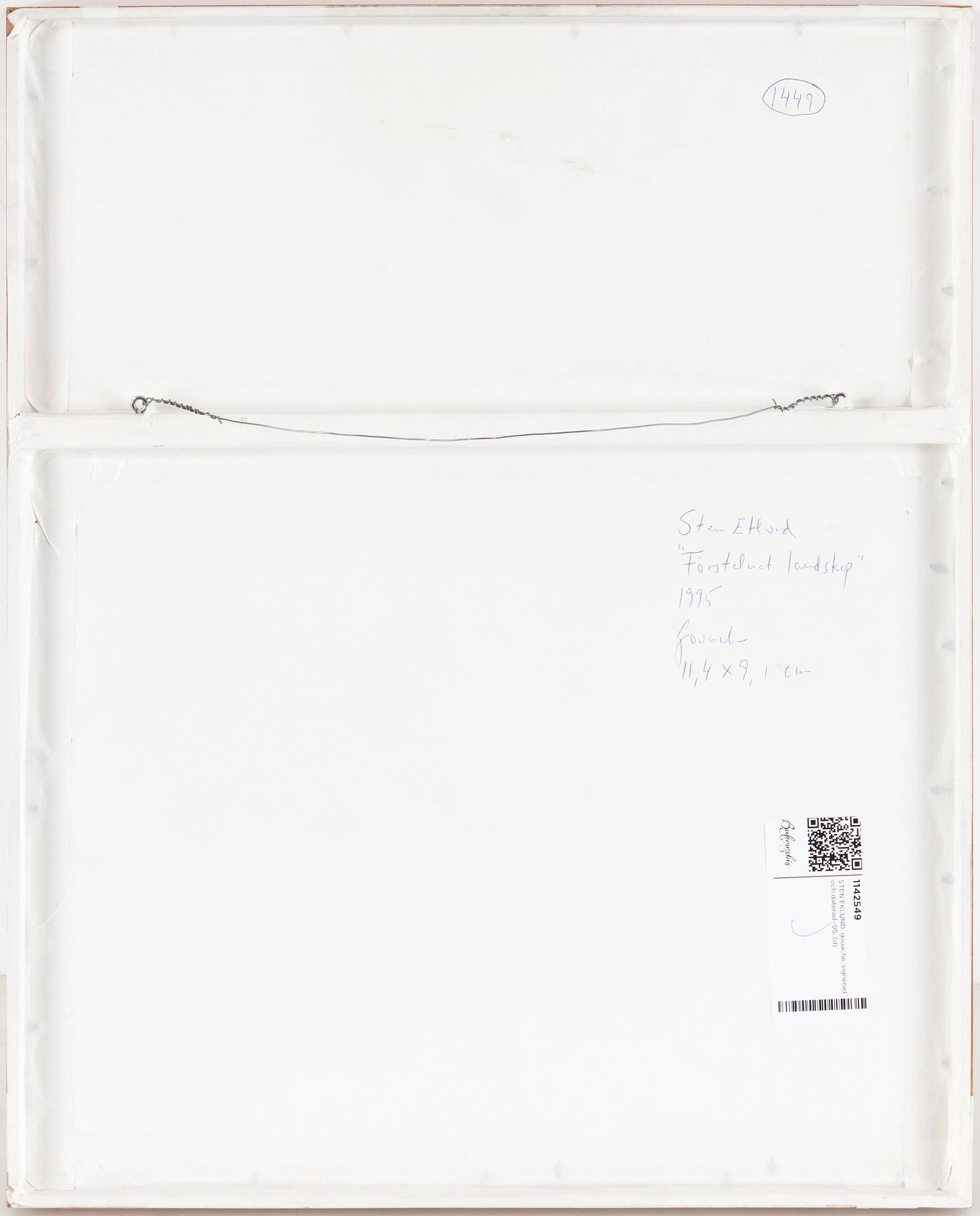 STEN EKLUND, gouache, signerad och daterad -95.