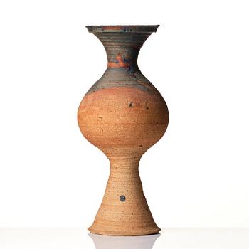 Kyllikki Salmenhaara, a chamotte stoneware floor vase, Arabia, Finland 1950s.
