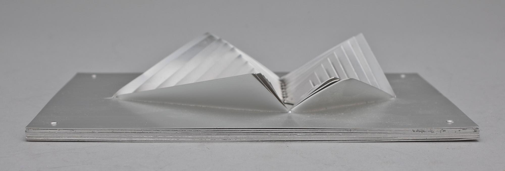 ARNE JONES, skulptur, väggrelief, klippt aluminium, "Blossom", 1960-tal.