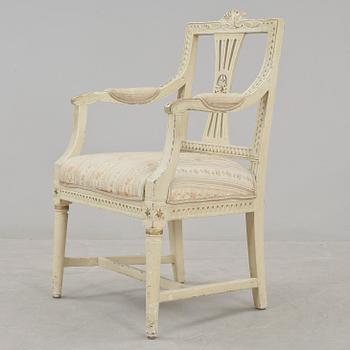 KARMSTOL, gustaviansk. 1700-talets slut.