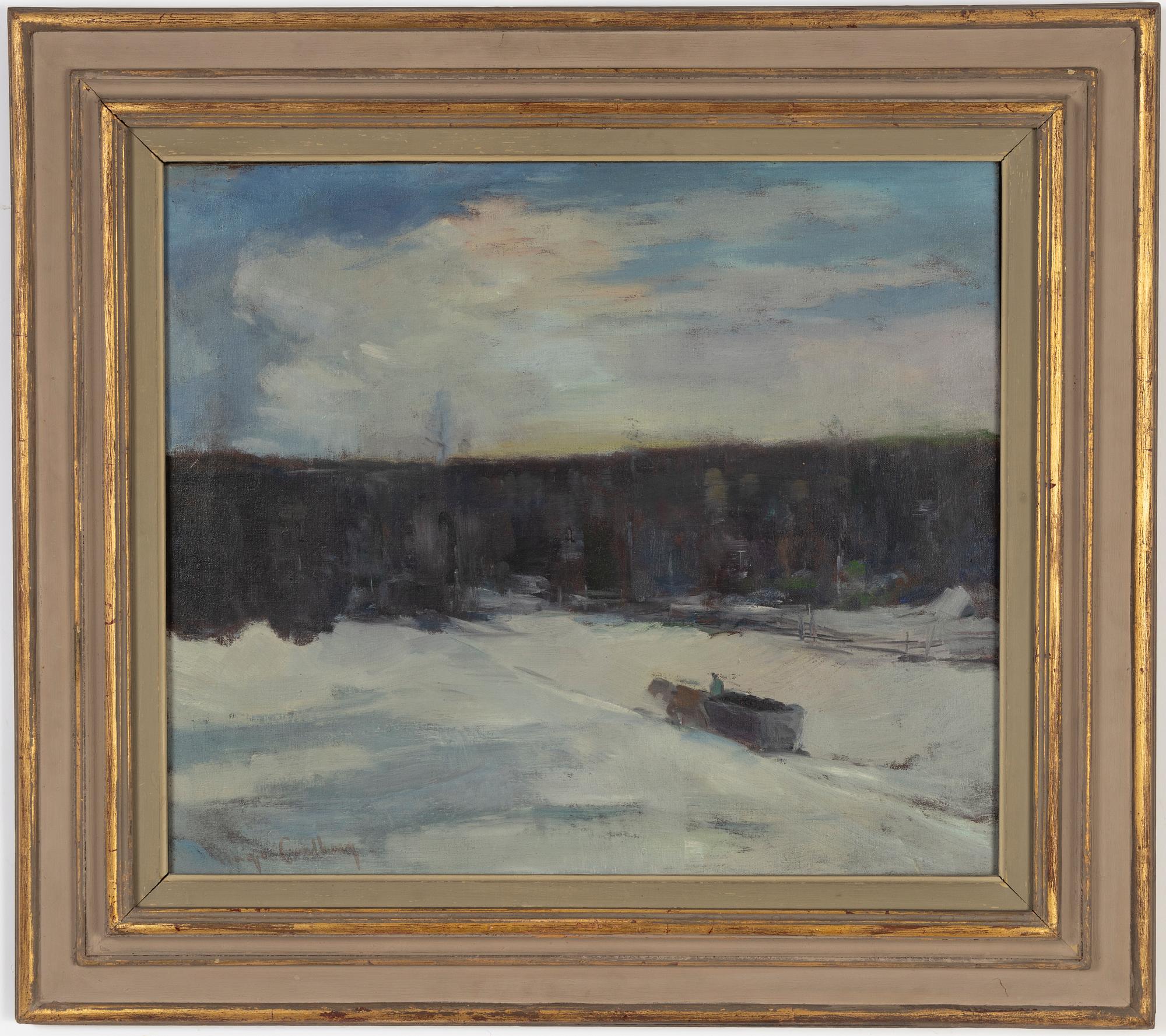 Hugo Carlberg, olja på duk, signerad.