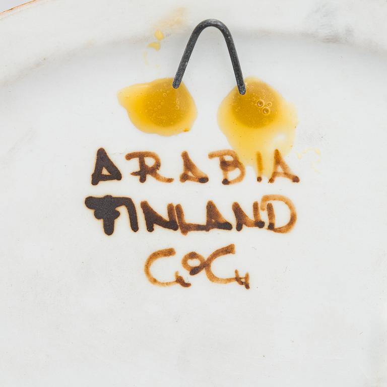 Gunvor Olin-Grönqvist, six ceramic wall decorations, all signed, for Arabia, Finland.