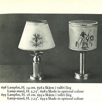 Nils Fougstedt, a pewter table lamp model "698", Firma Svenskt Tenn, Stockholm 1928.