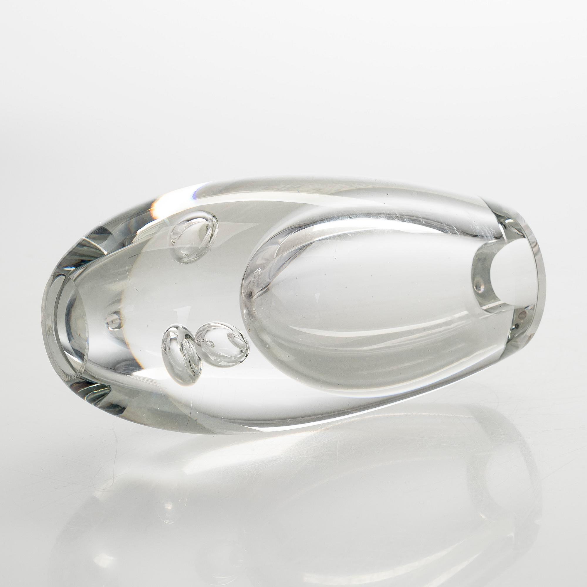 Timo Sarpaneva, glasskulptur, "Claritas", signerad Timo Sarpaneva Iittala 1984 C2076.