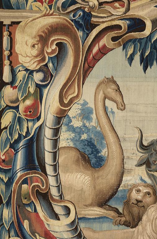 VÄVD TAPET, "Orphée jouant pour les Animaux", norra Nederländerna 1600-talets förra hälft - omkring 1600-talets mitt,