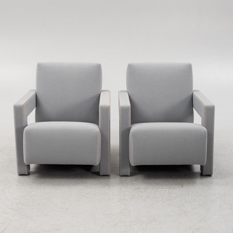 Gerrit Rietveld,a pair of "Utrecht" easy chairs, Cassina.