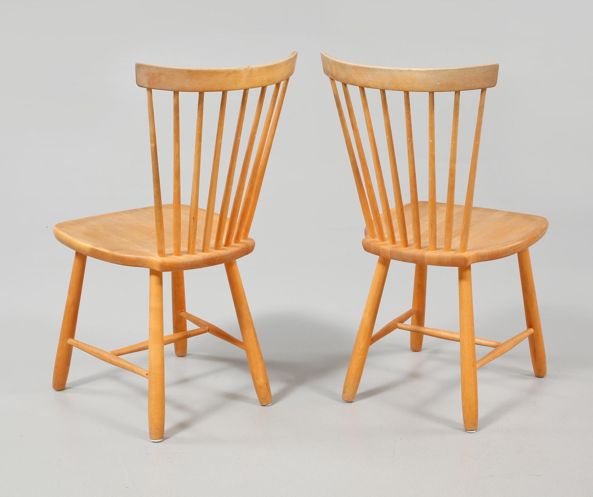 STOLAR, ett par, "Lilla Åland", Carl Malmsten, Stolab, 1990.