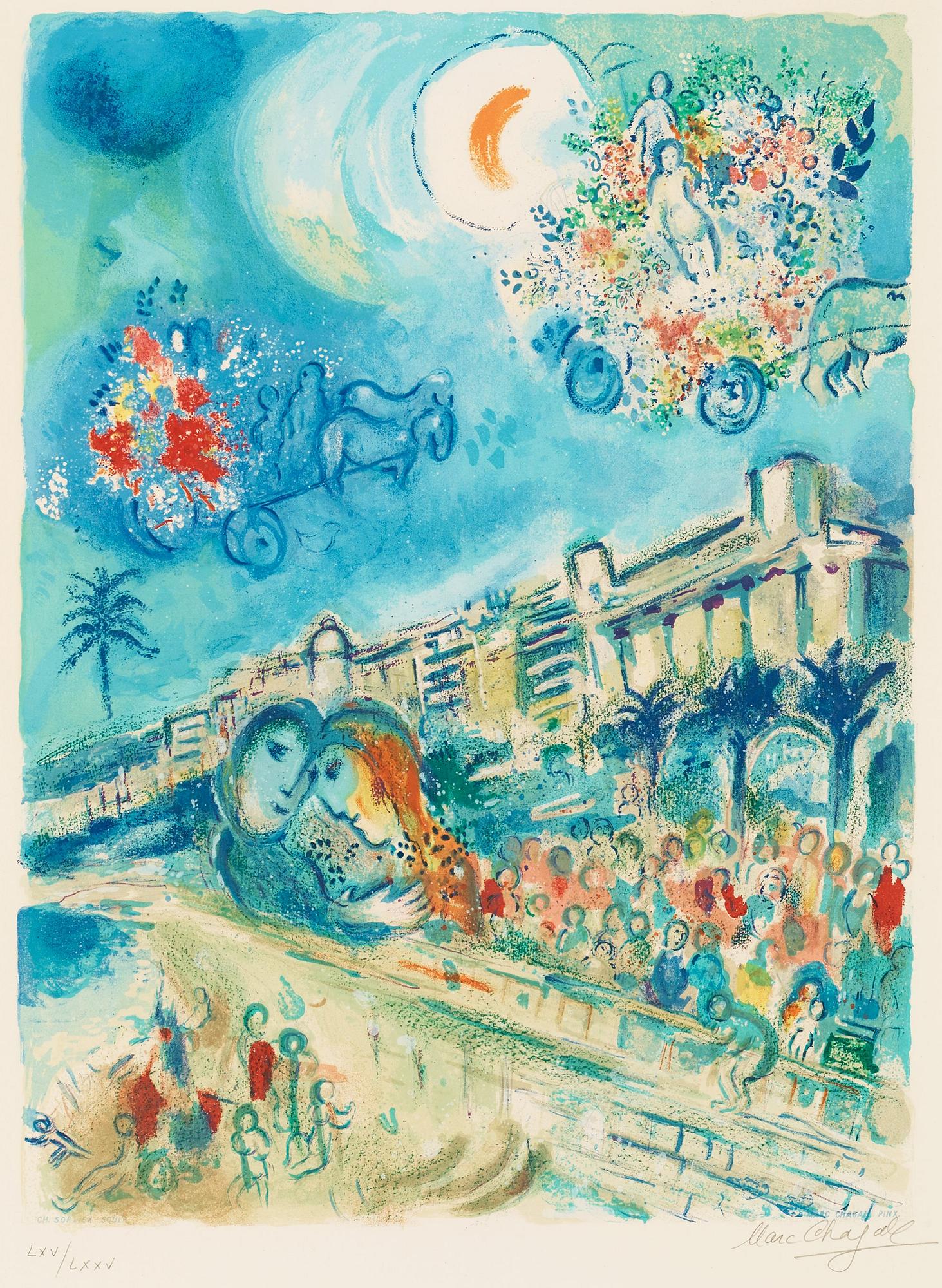 Marc Chagall, "Bataille de fleurs", ur: "Nice et la Côte d'Azur".