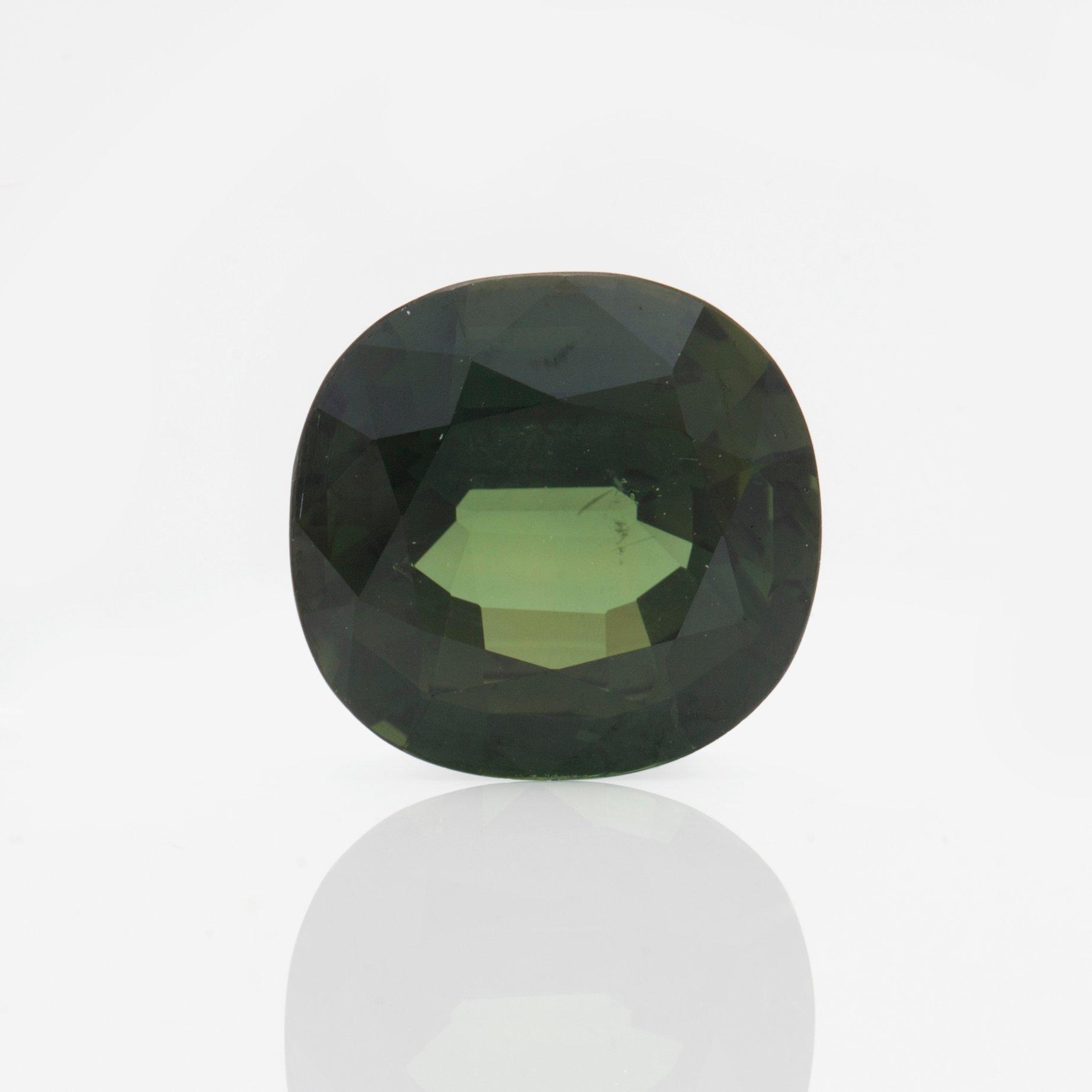 LÖS SAFIR, grön, 6.52ct.