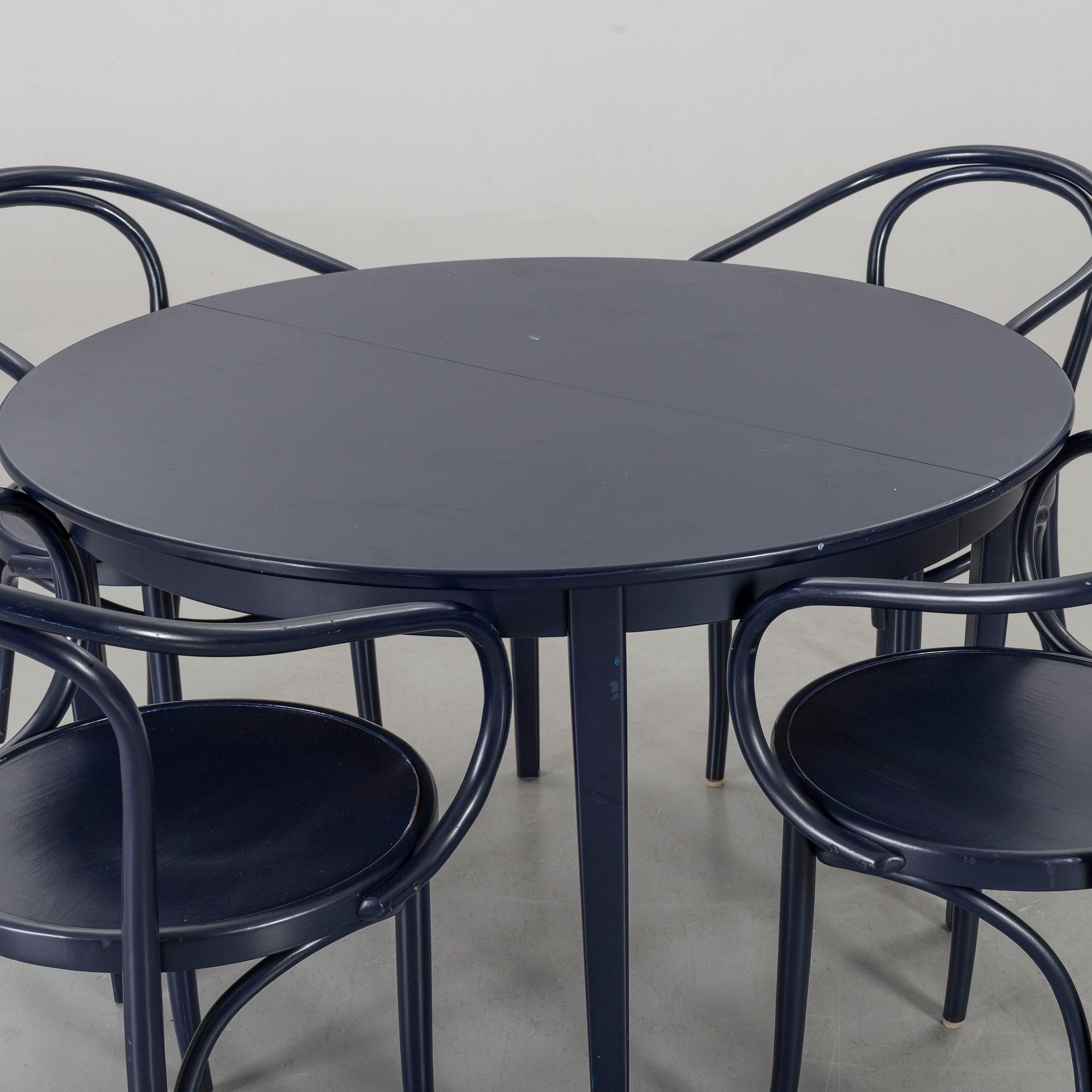 A table and four chair, "Epok" by IKEA from the second half of the 20th century.