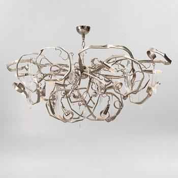 William Brand & Annet van Egmond, a 'Delphinium' chandelier, Brand van Egmond, Netherlands, 21st Century.