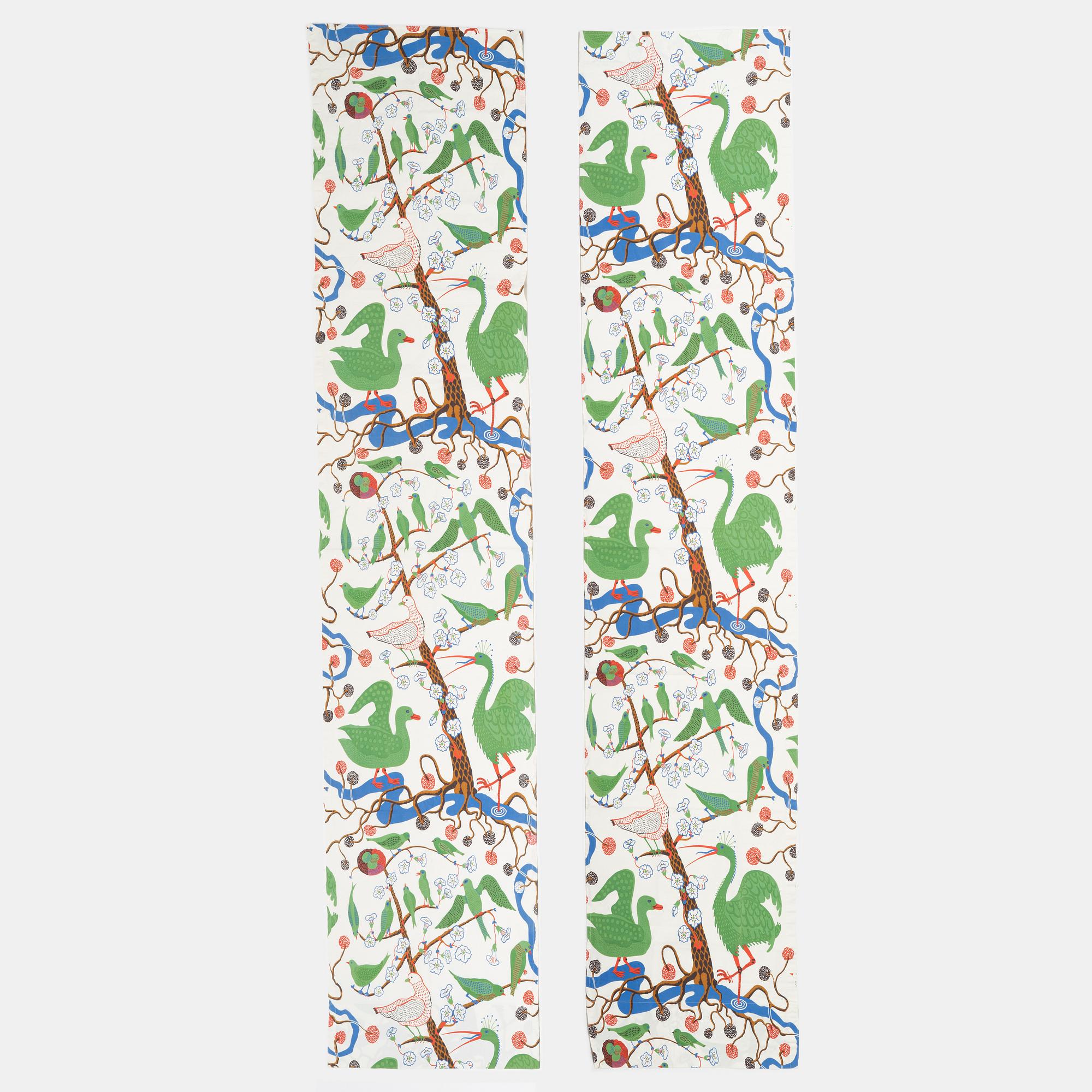 Josef Frank, a pair of cotton curtains, Firma Svenskt Tenn, Sweden.