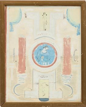 Erik Chambert, Motif from Paris, Oslo, Wall painting.