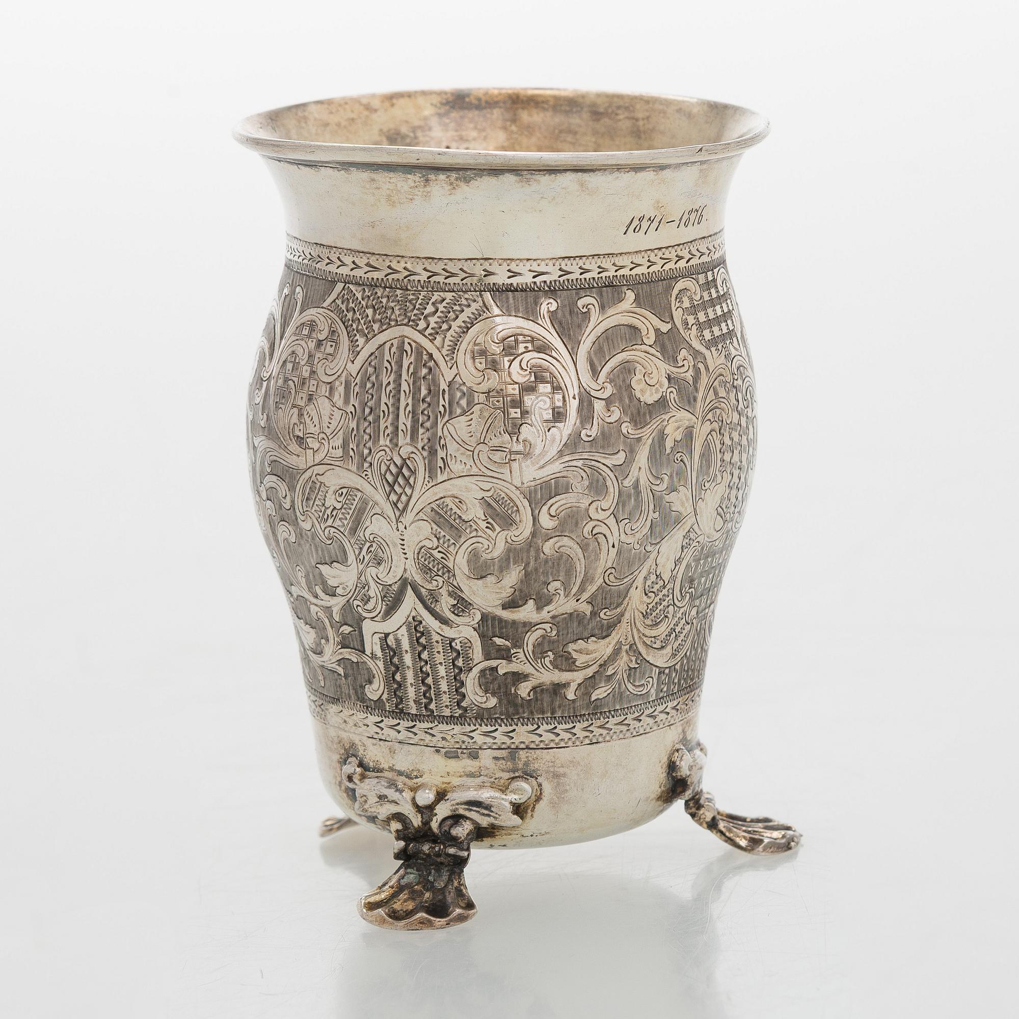 Bägare, silver, Moskva 1848.