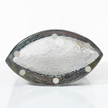 Ulrica Hydman-Vallien, a painted glass vase, Kosta Boda, ed 8/30.