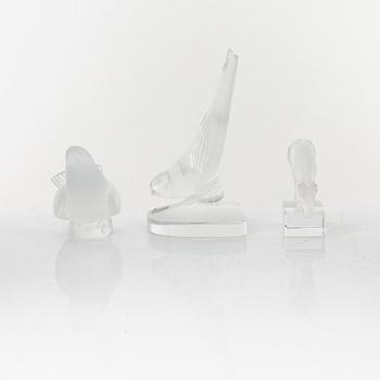 A group of the glass figurines, Lalique, France.