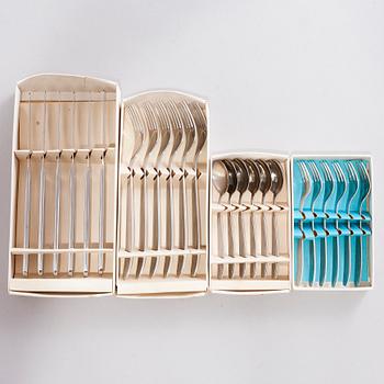 KAJ FRANCK, A 24-piece Set of Scandia Stainless Steel Flatware by Sorsakoski / Hackman.