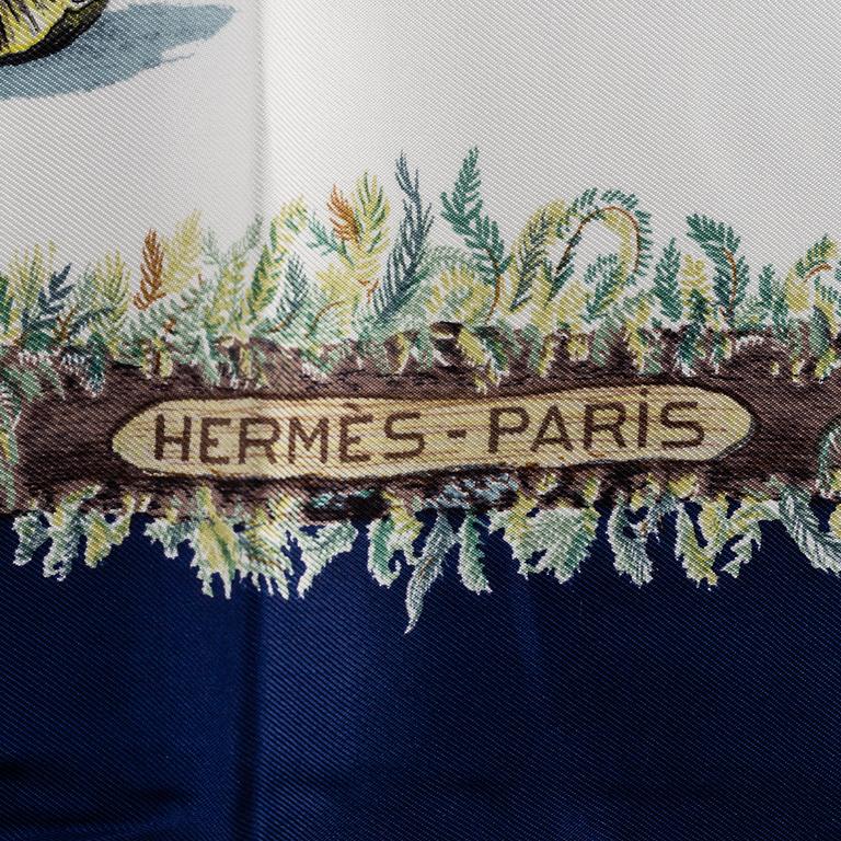 HERMÈS, scarf, 'Champignons'.