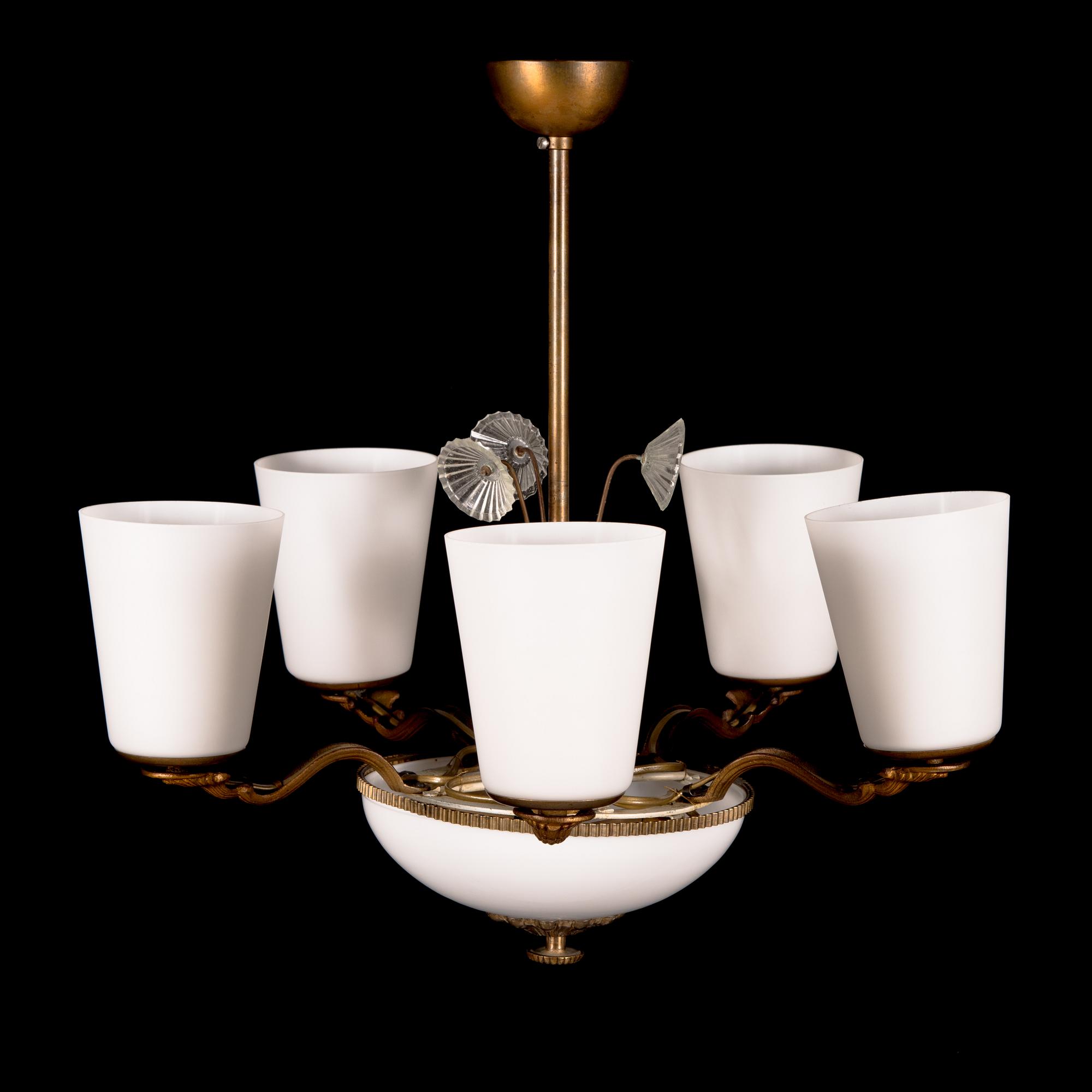 Lisa Johansson-Pape, a mid-20th-century pendant ceiling light model 61-5 for Orno.