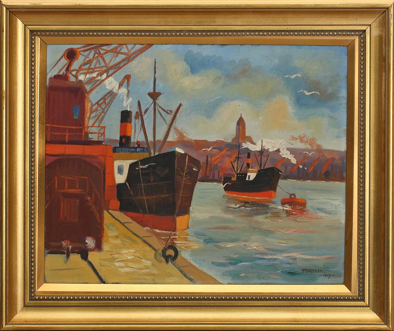 WALDEMAR MARBERG, olja på duk, signerad och daterad 1947.