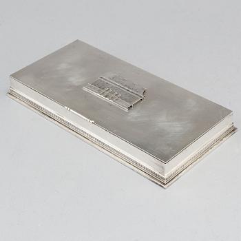 An Atelier Borgila silver box, Stockholm, 1952.