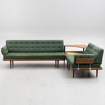 Peter Hvidt & Orla Mølgaard Nielsen, sofa group, 3 pieces, "Minerva", France & Son, Denmark, 1960s.