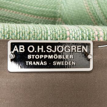 Carl Malmsten,  fåtölj med fotpall, "Häggbom", OH Sjögren.