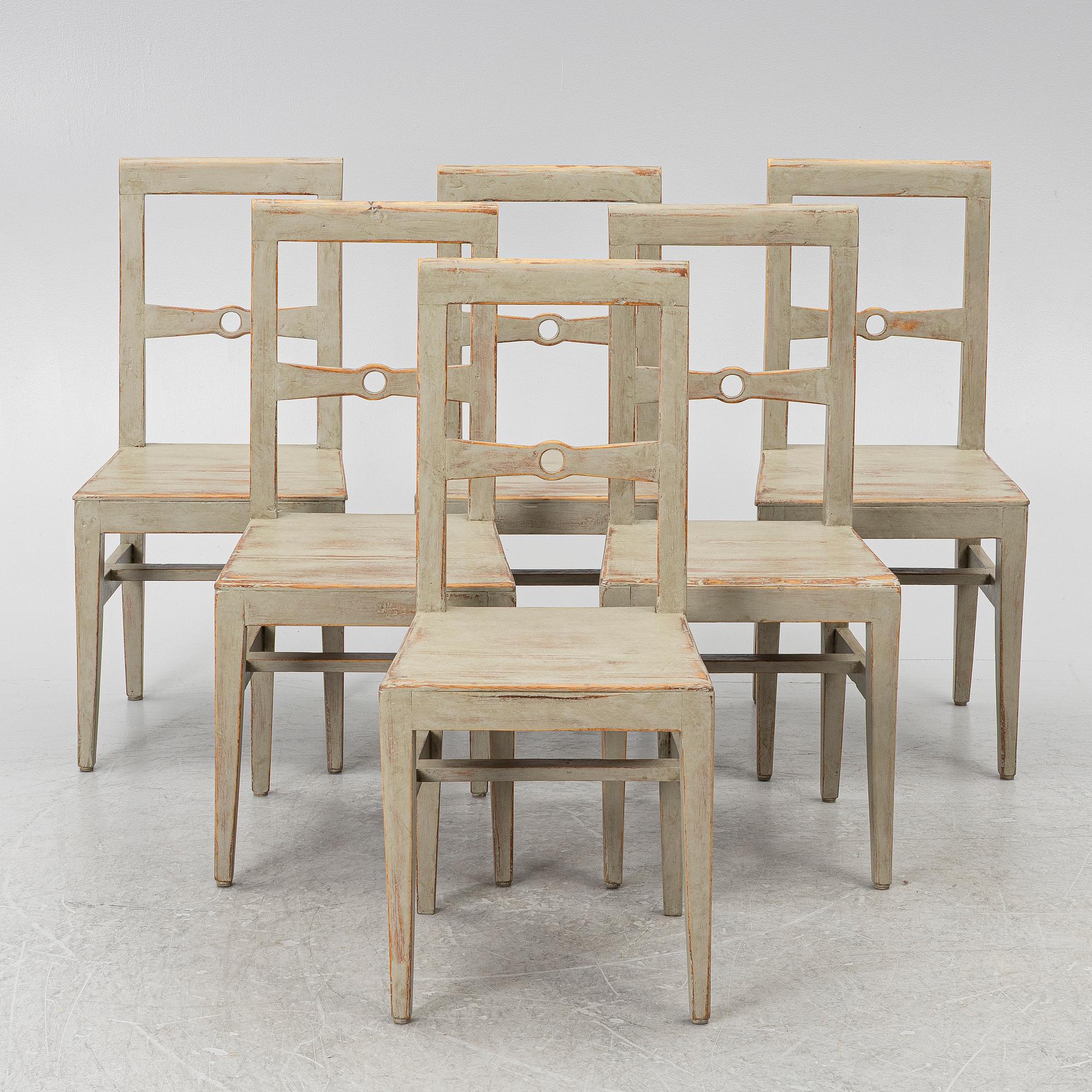 Chairs, 6 pcs, early 20th century.