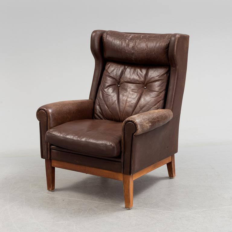 A 20th century leather armchair.