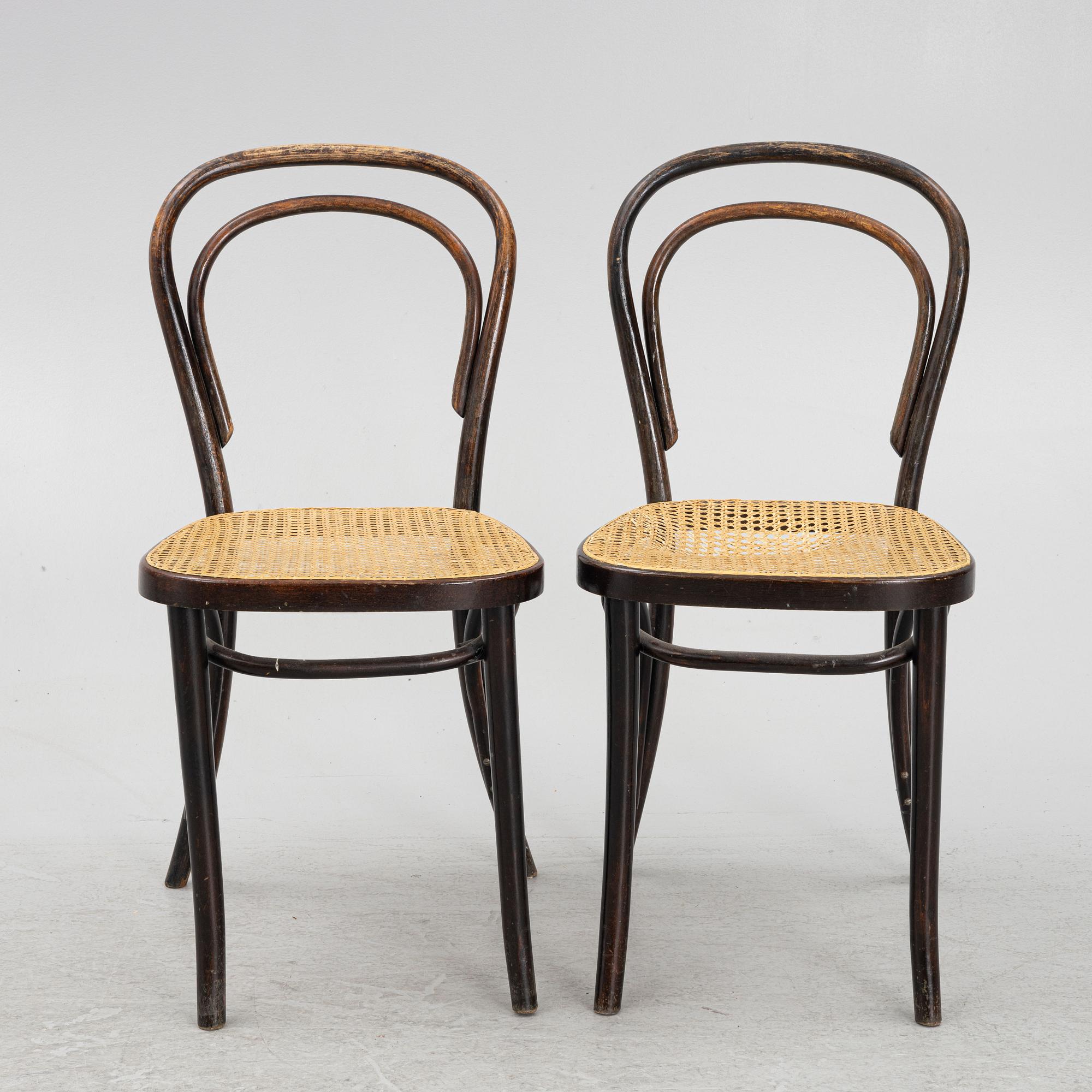 Stolar 8 st, Thonet-typ, 1900-talets första hälft.