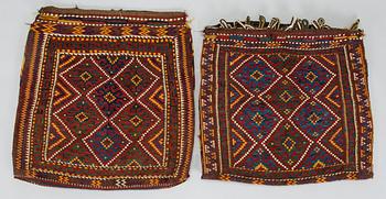 A pair of west persian saddel bags. Circa  150 x 80 cm.